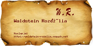 Waldstein Rozália névjegykártya