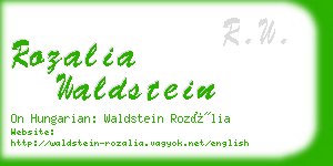 rozalia waldstein business card